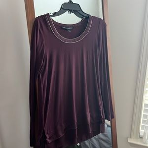 Long Sleeve White House Black Market U Neck